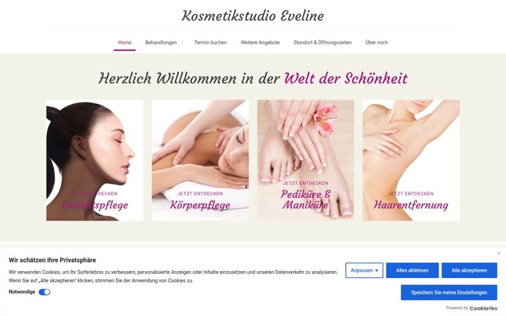 Screenshot of kosmetik-eveline.ch