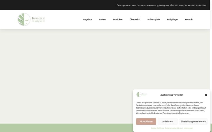 Screenshot of kosmetik-fesstgasse.at