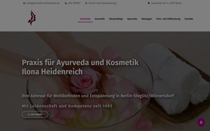 Screenshot of kosmetik-heidenreich.de