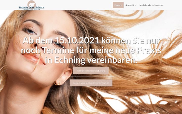Screenshot of kosmetik-heike-maliouris.de