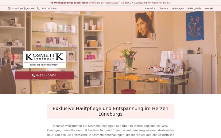 Screenshot of kosmetik-kieninger.de