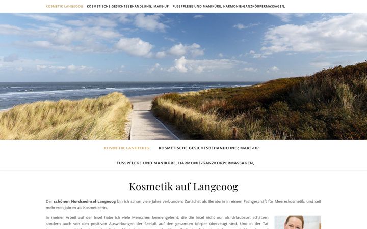 Screenshot of kosmetik-langeoog.de