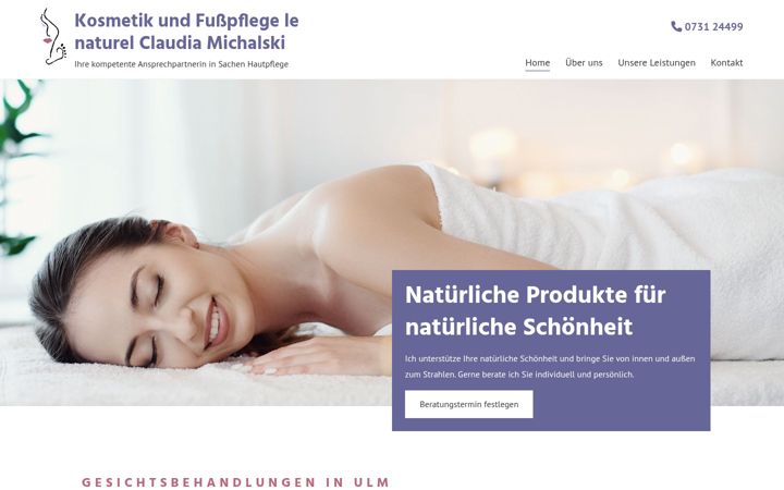 Screenshot of kosmetik-lenaturel.de