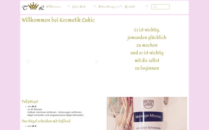 Screenshot of kosmetik-lukic.at
