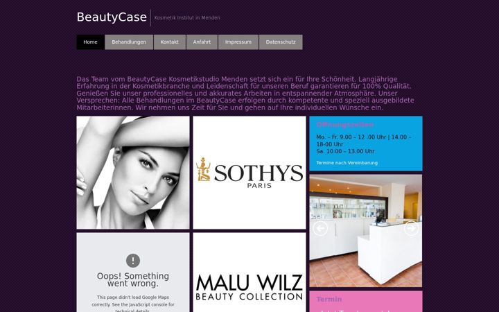 Screenshot of kosmetik-menden.de