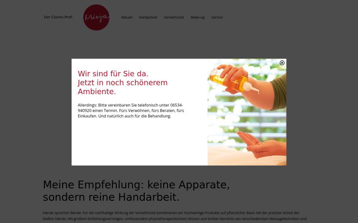 Screenshot of kosmetik-mirja.de