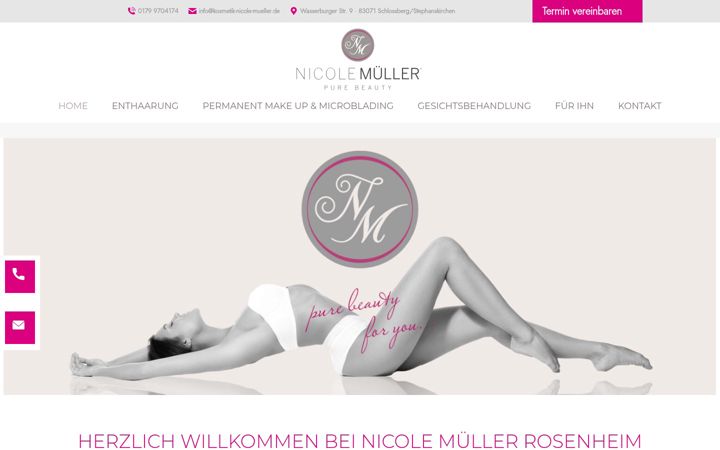 Screenshot of kosmetik-nicole-mueller.de