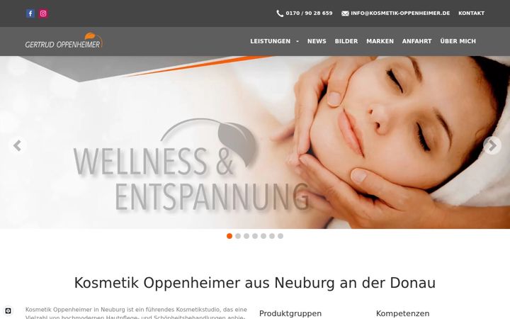 Screenshot of kosmetik-oppenheimer.de