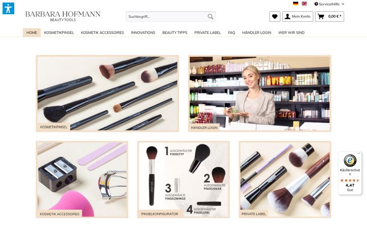 Skærmbillede af kosmetik-pinsel.com