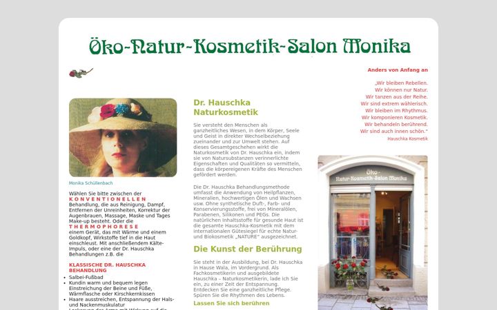 Screenshot of kosmetik-salon-monika.de