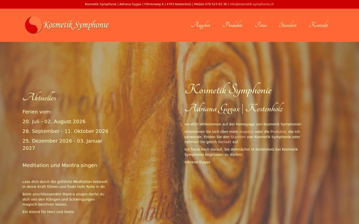 Screenshot of kosmetik-symphonie.ch