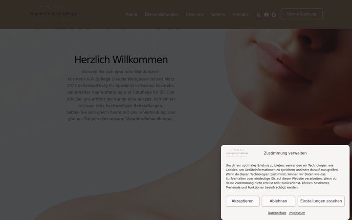 Screenshot of kosmetik-weitgasser.at