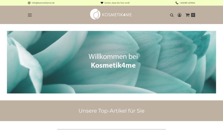 Screenshot of kosmetik4me.de