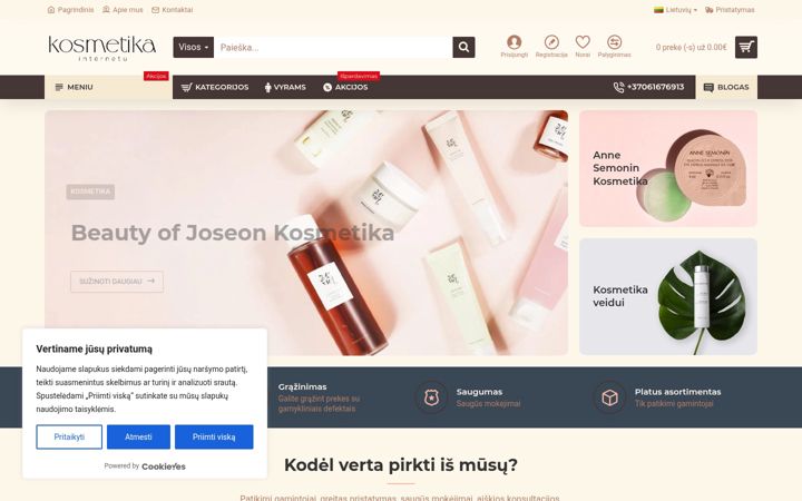 Screenshot of kosmetika-internetu.lt