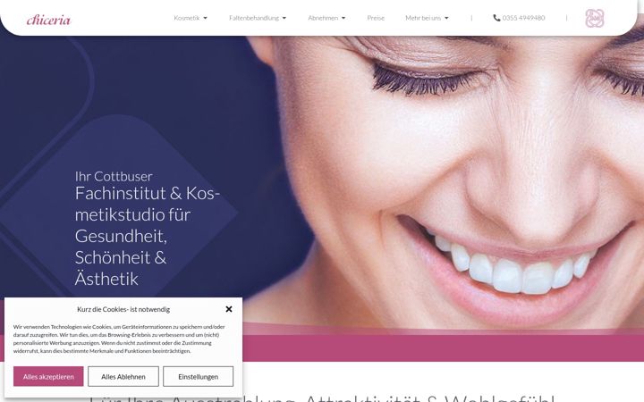 Skærmbillede af kosmetikstudio-cottbus.com