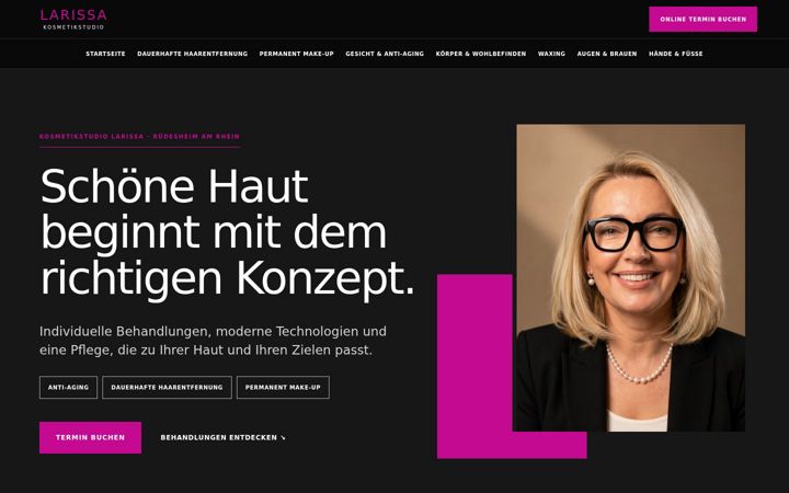 Screenshot of kosmetikstudio-larissa.com