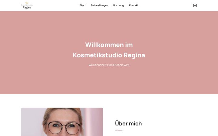 Skærmbillede af kosmetikstudio-regina.com