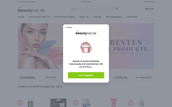 Screenshot of kosmetikuss.de
