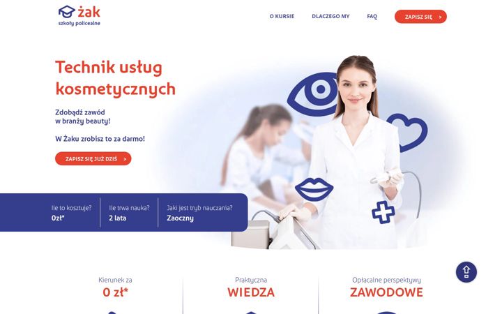 Screenshot of kosmetyczka.edu.pl