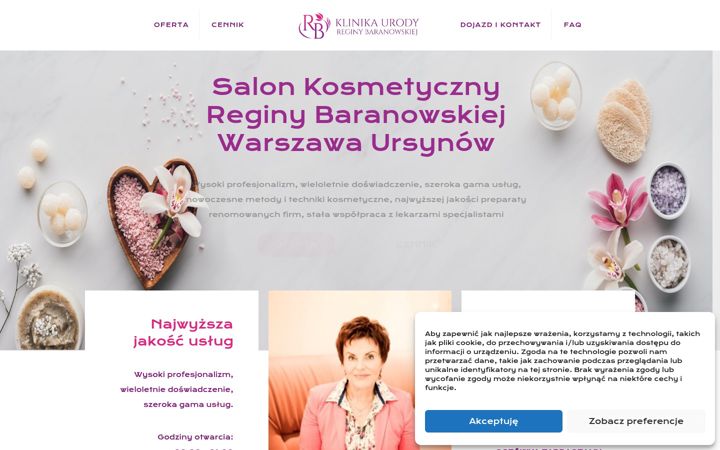Screenshot of kosmetykabaranowska.pl