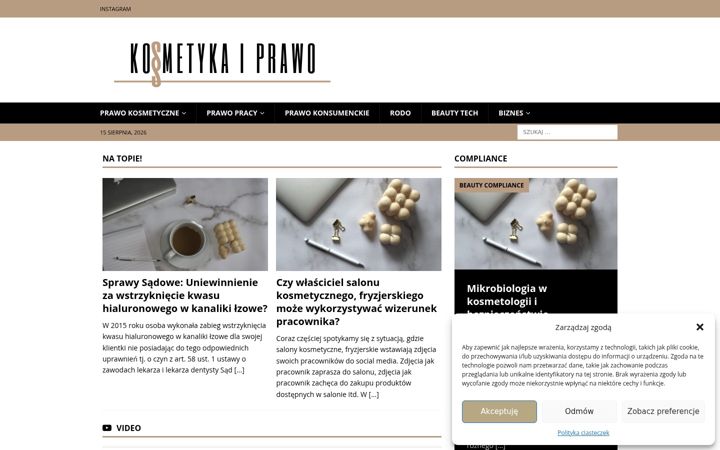 Screenshot of kosmetykaprawo.pl