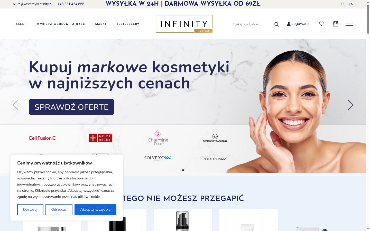Posnetek zaslona pasice za privolitev, prikazane pred kakršno koli interakcijo