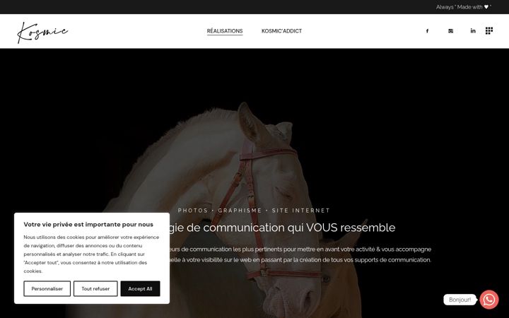 Posnetek zaslona kosmic-lr.com