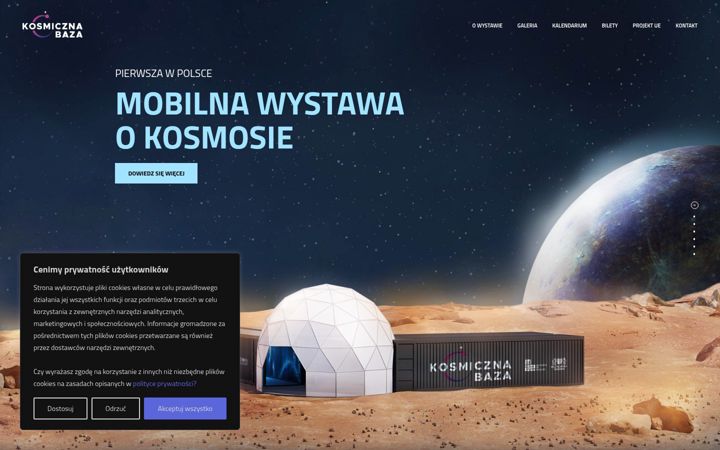 Screenshot of kosmicznabaza.pl