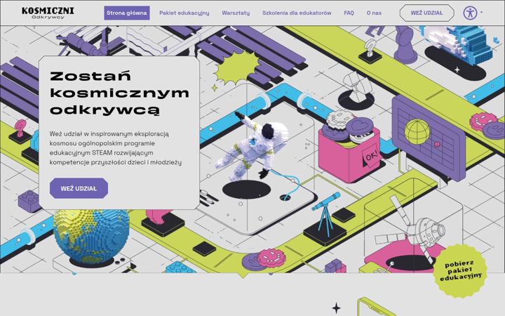 Screenshot of kosmiczniodkrywcy.pl