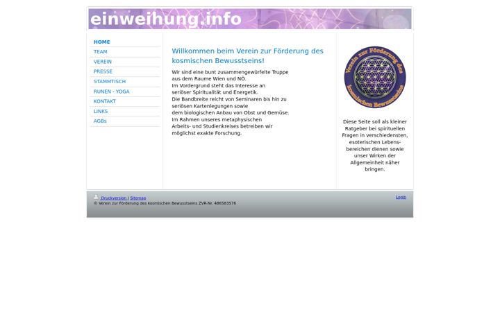 Screenshot of kosmisches-bewusstsein.info