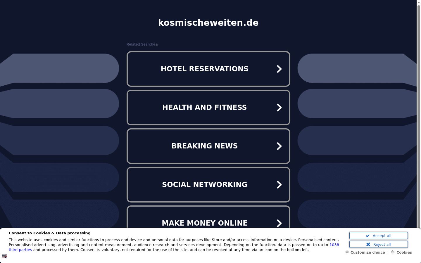 Screenshot tal-banner tal-kunsens muri qabel kwalunkwe interazzjoni