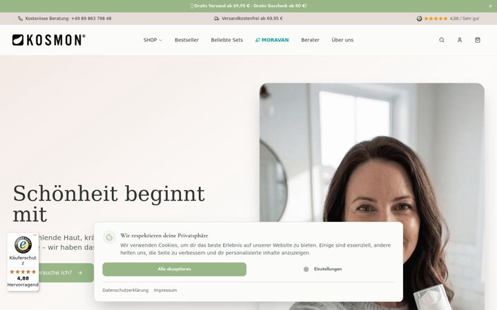 Screenshot of kosmon.de