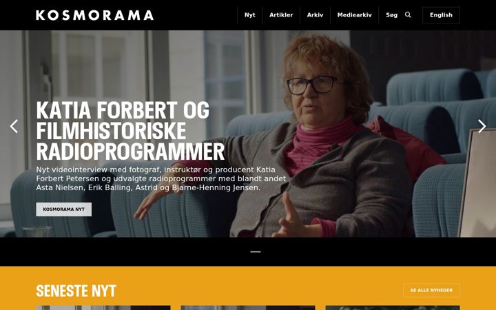 Screenshot of kosmorama.org