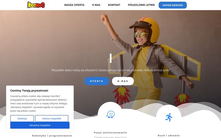 Screenshot of kosmos-edukacja.pl