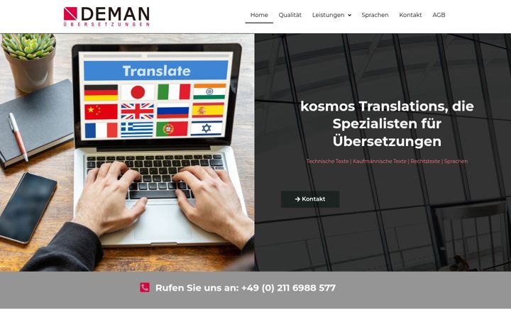 Posnetek zaslona kosmos-translation.com