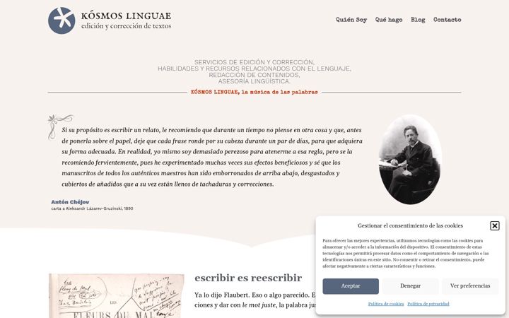 Screenshot of kosmoslinguae.com