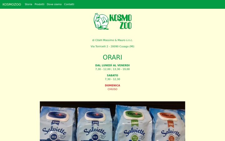 Screenshot of kosmozoo.it