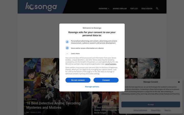 Posnetek zaslona kosonga.com