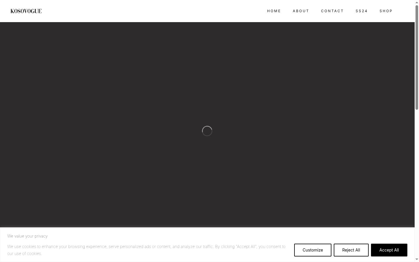 Screenshot del banner di consenso mostrato prima di qualsiasi interazione