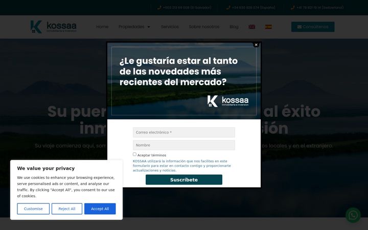Posnetek zaslona kossaa.com