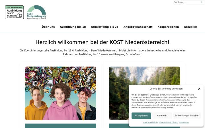 Screenshot of kost-niederoesterreich.at