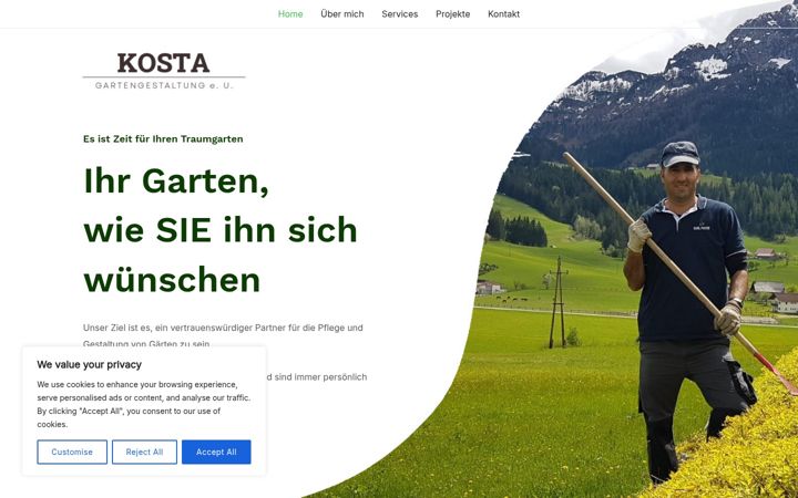 Screenshot of kosta-garten.at