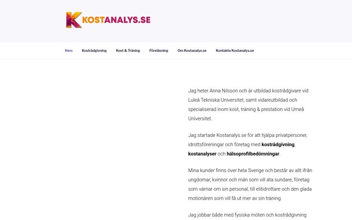 Zrzut ekranu kostanalys.se
