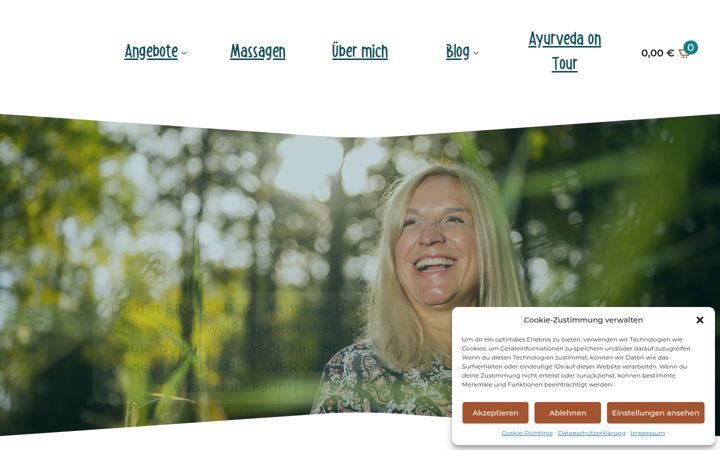 Screenshot of kostbar-ayurveda.de