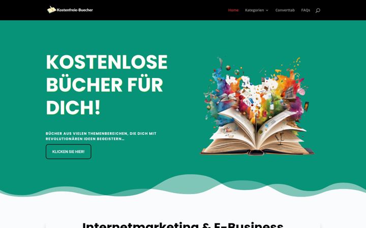 Screenshot of kostenfreie-buecher.com