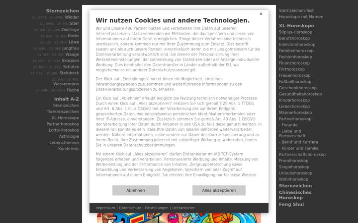 Screenshot of kostenlos-horoskop.de