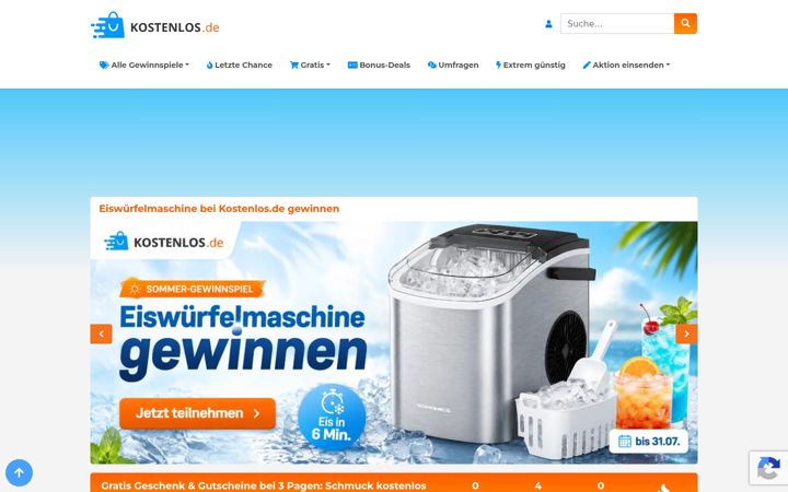 Screenshot of kostenlos.de
