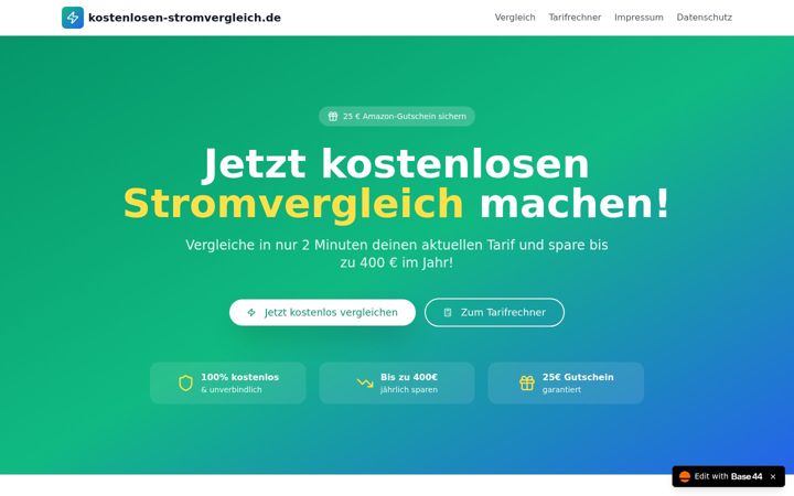 Screenshot of kostenlosen-stromvergleich.de