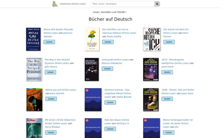 Screenshot of kostenlosonlinelesen.net