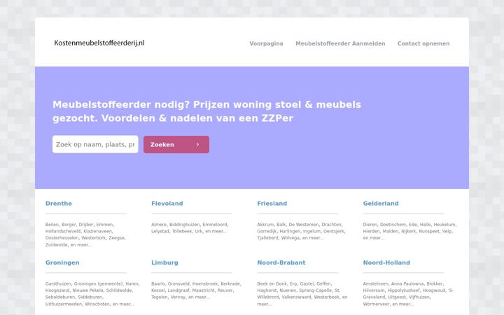 Screenshot of kostenmeubelstoffeerderij.nl
